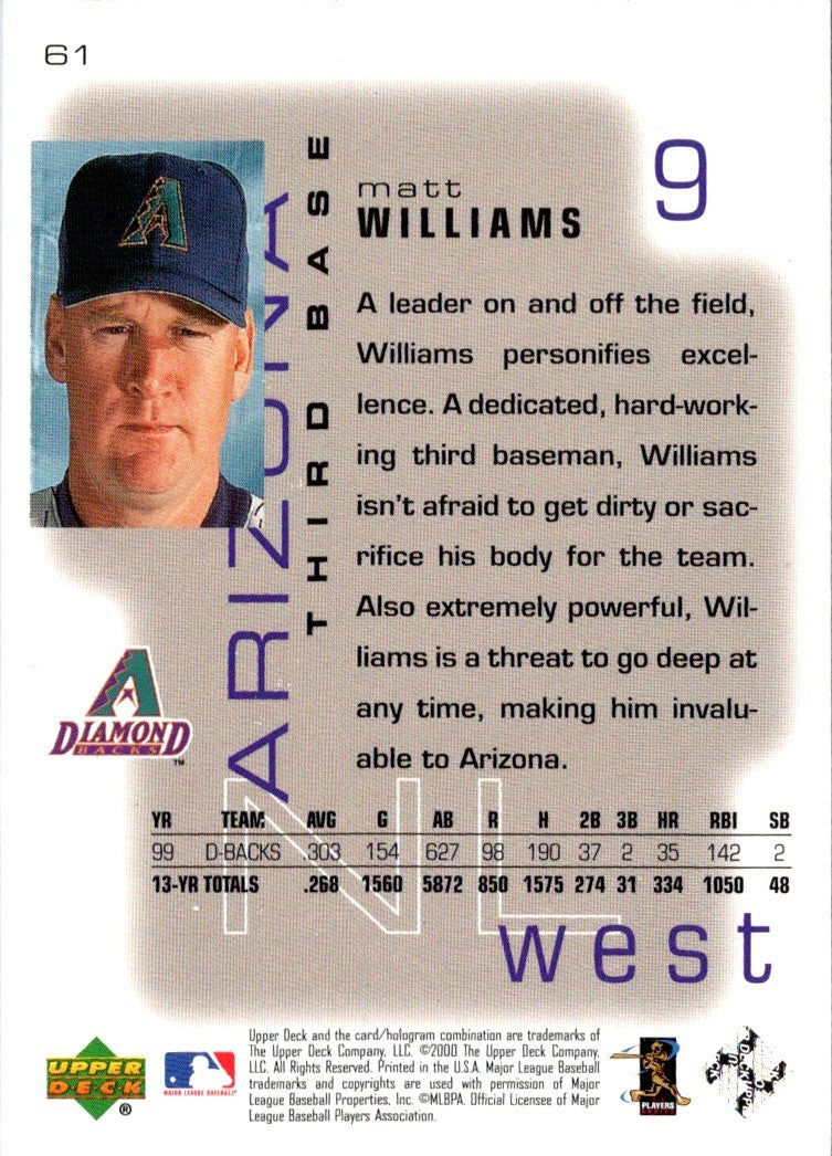 2000 Upper Deck Pros & Prospects Matt Williams