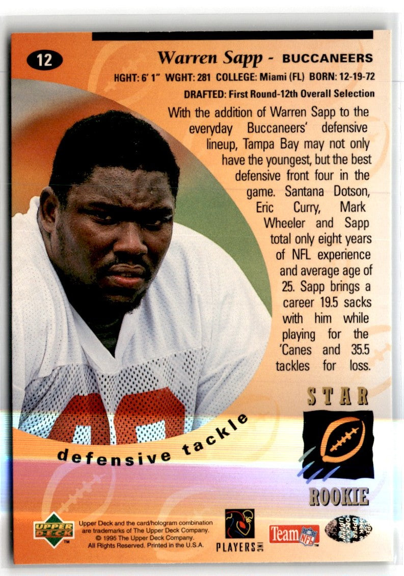 1995 Upper Deck Warren Sapp