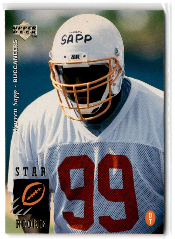 1995 Upper Deck Warren Sapp #12 Rookie