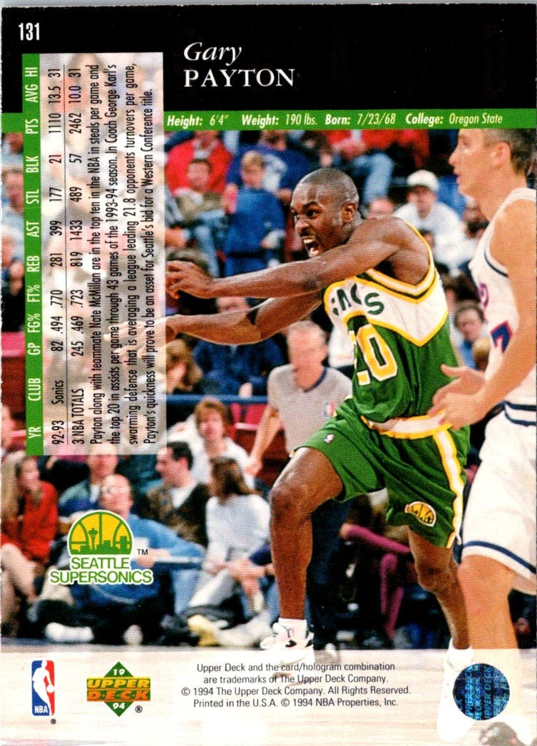1993 Upper Deck Special Edition Gary Payton
