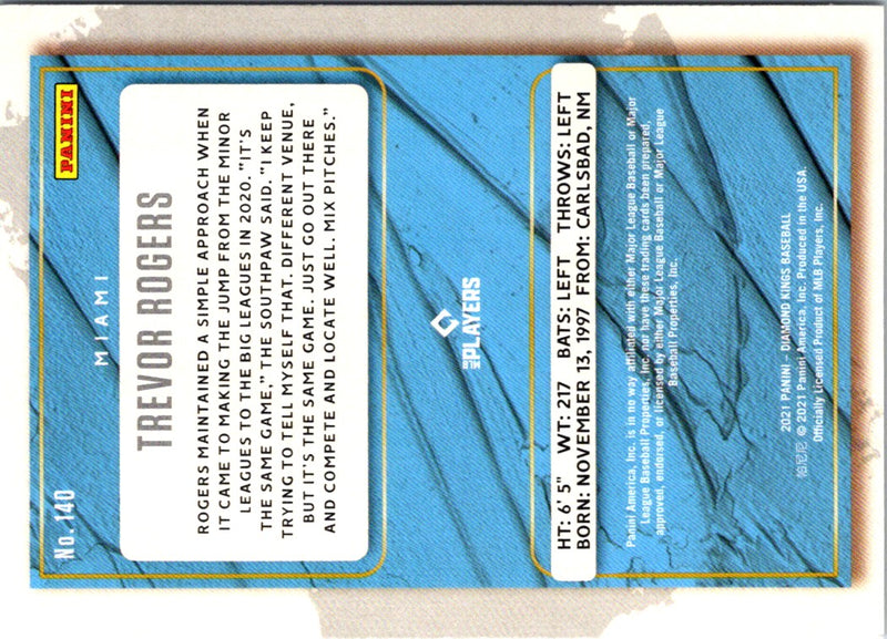 2021 Panini Diamond Kings Blue Trevor Rogers