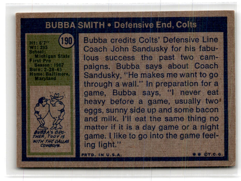 1972 Topps Bubba Smith