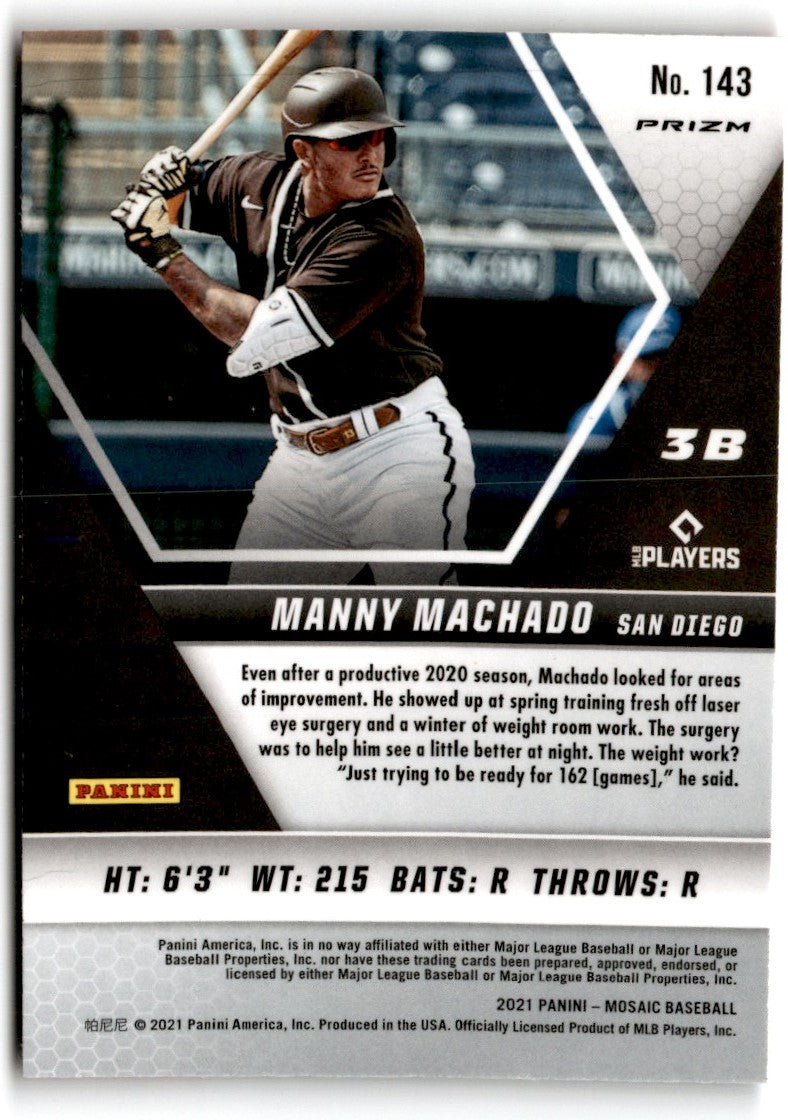 2021 Panini Mosaic Pink Camo Manny Machado