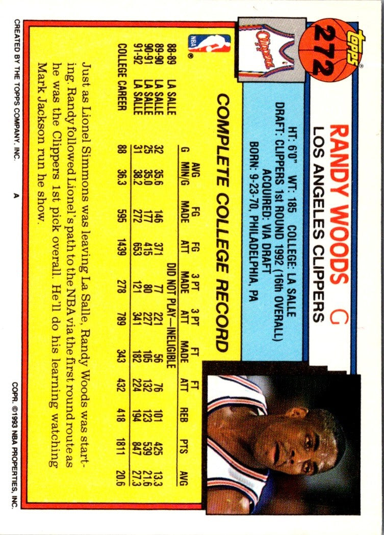 1992 Stadium Club Randy Woods