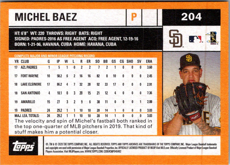 2020 Topps Archives Michel Baez