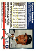 1995 Topps CyberStats Season in Review Ryan Klesko #6