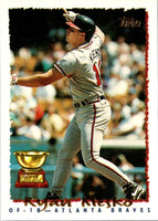 1995 Topps CyberStats Season in Review Ryan Klesko #6