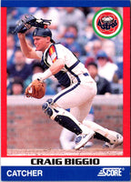 1991 Score 100 Superstars Craig Biggio #55