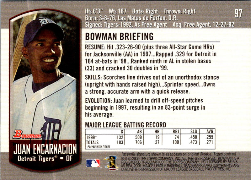 2000 Bowman Juan Encarnacion