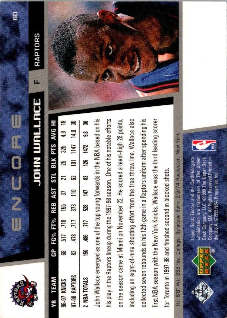1998 Upper Deck Encore John Wallace