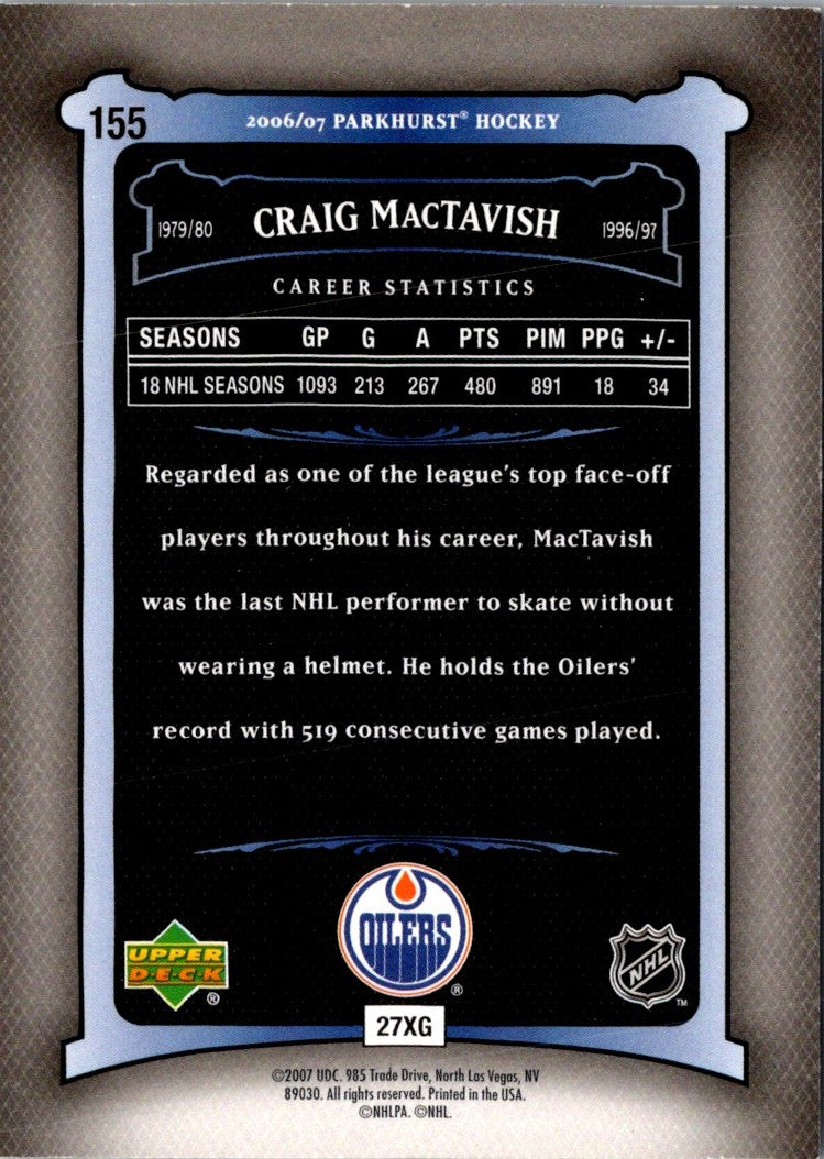 2006 Parkhurst Craig MacTavish