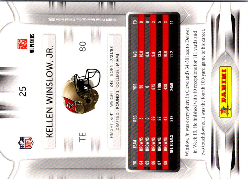 2009 Playoff Prestige Kellen Winslow