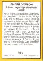 1987 Donruss Highlights Andre Dawson #31