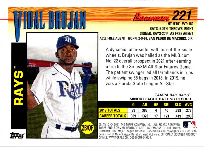 2021 Bowman Heritage Vidal Brujan