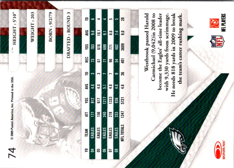 2009 Playoff Absolute Memorabilia Brian Westbrook