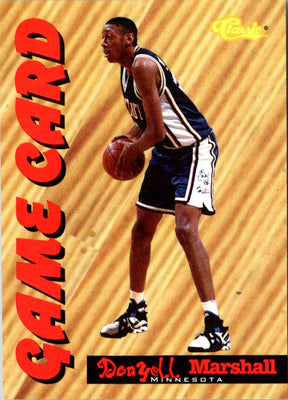 1994 Classic Draft Game Cards Donyell Marshall #GC4