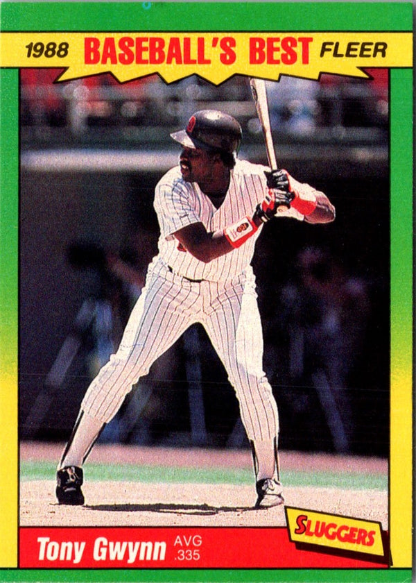 1988 Fleer Baseball's Best Sluggers vs Pitchers Tony Gwynn #17