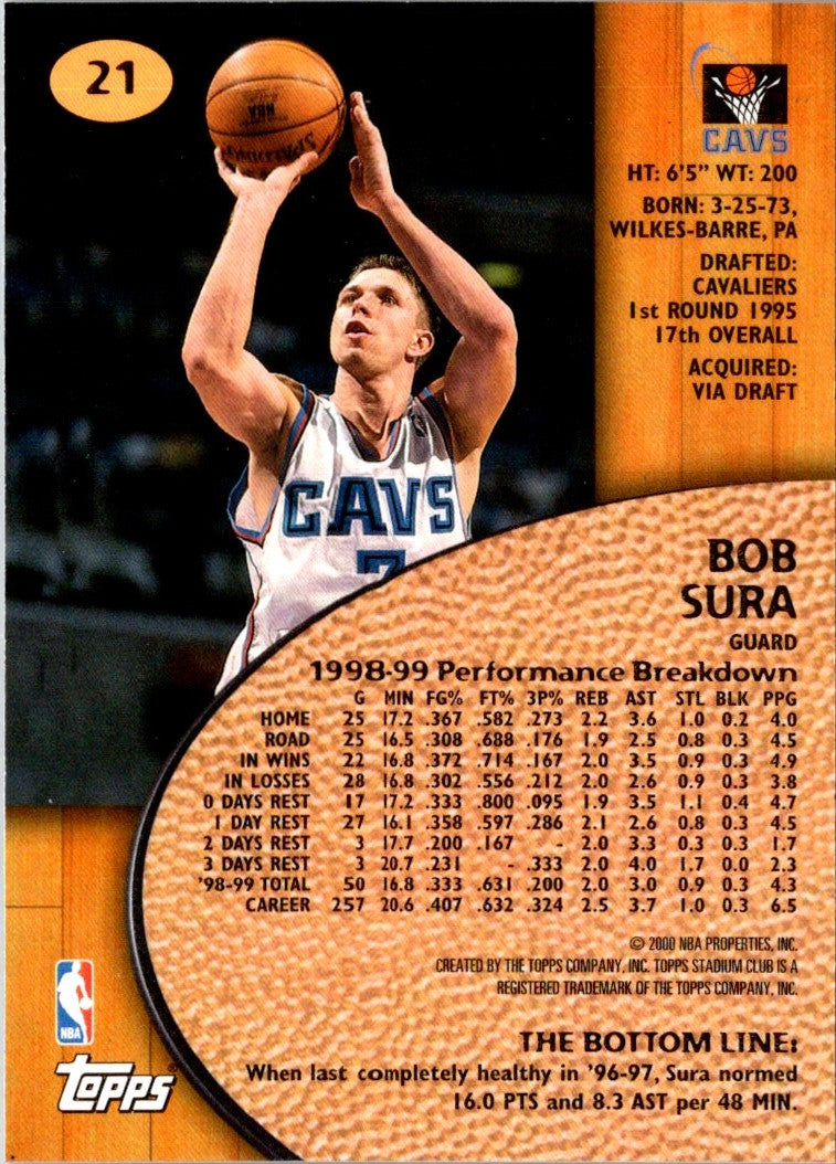 1999 Stadium Club Bob Sura