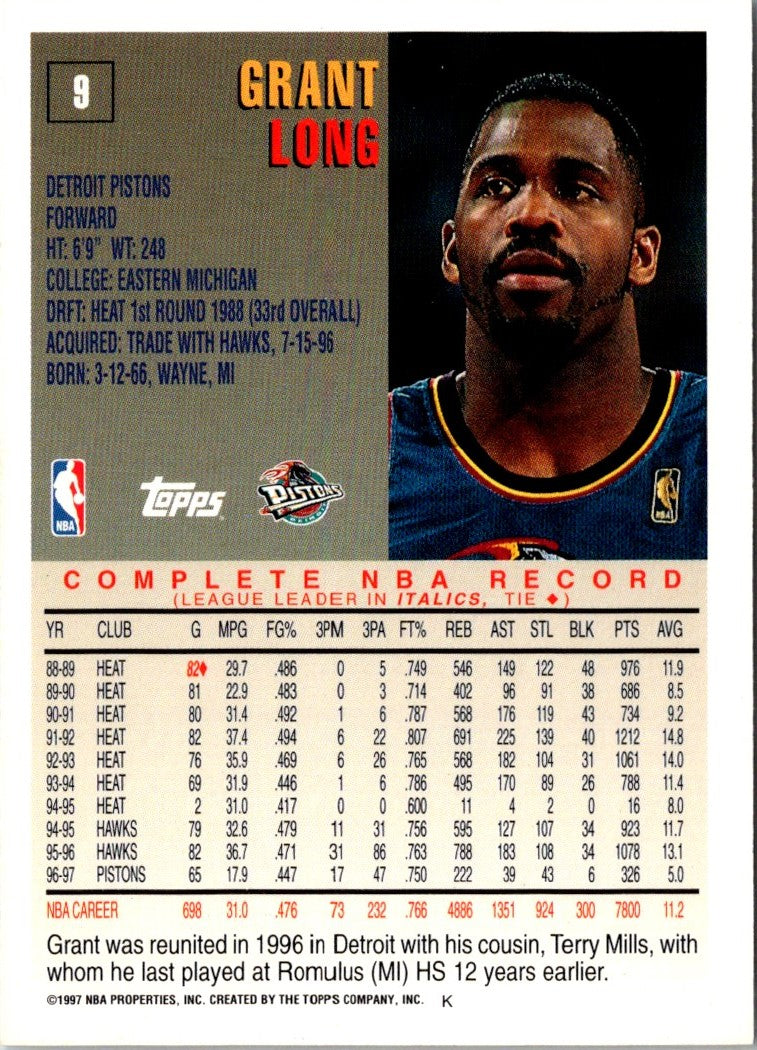 1997 Topps Grant Long