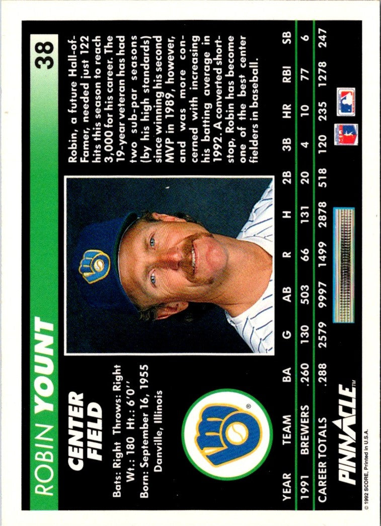 1992 Pinnacle Robin Yount