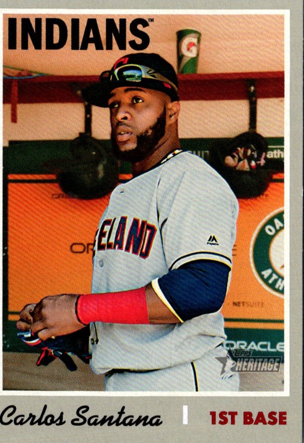 2019 Topps Heritage Carlos Santana #388