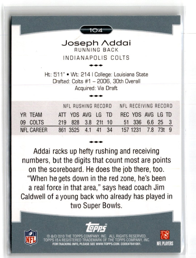 2010 Topps Platinum Joseph Addai