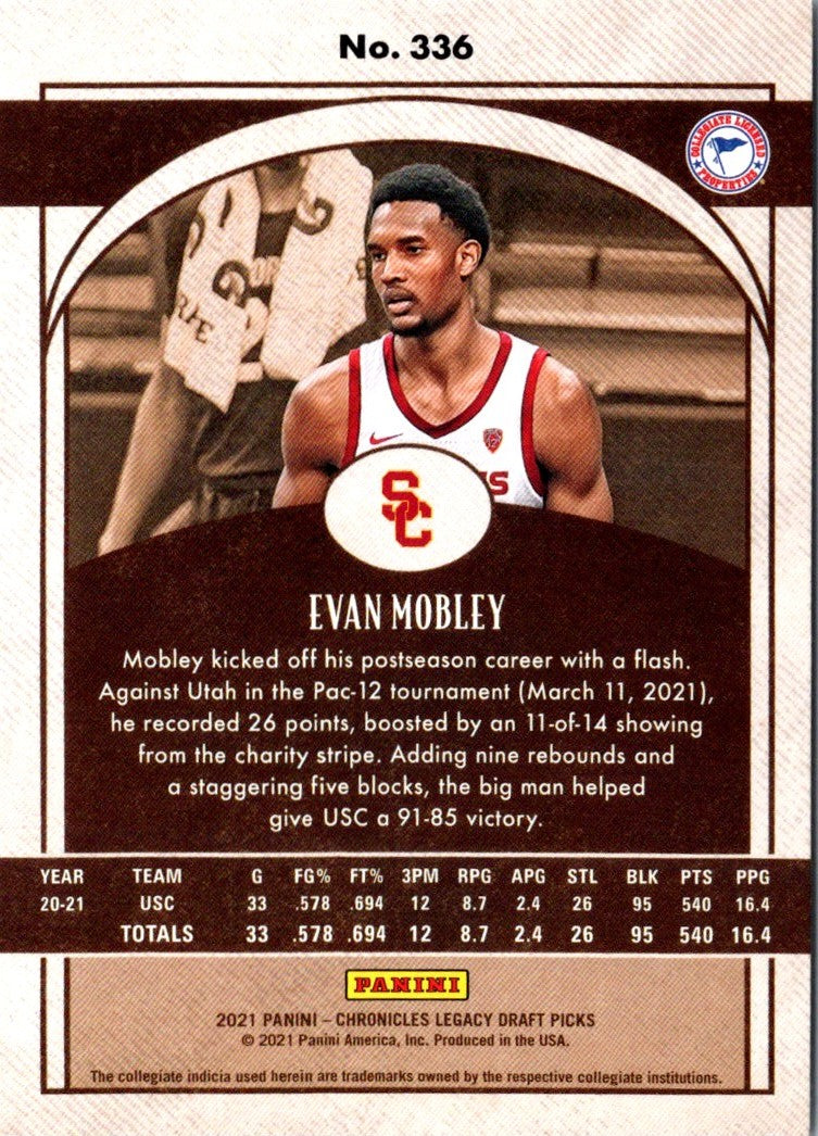 2021 Panini Chronicles Draft Picks Evan Mobley