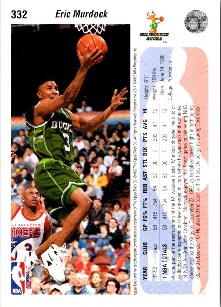 1992 Upper Deck Eric Murdock