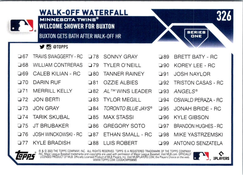 2023 Topps Walk-off Waterfall