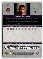 2003 Upper Deck Rookie Exclusives Leandro Barbosa #23 Rookie