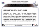 2022 Topps Update 2022 MLB All-Star Game Blue George Springer