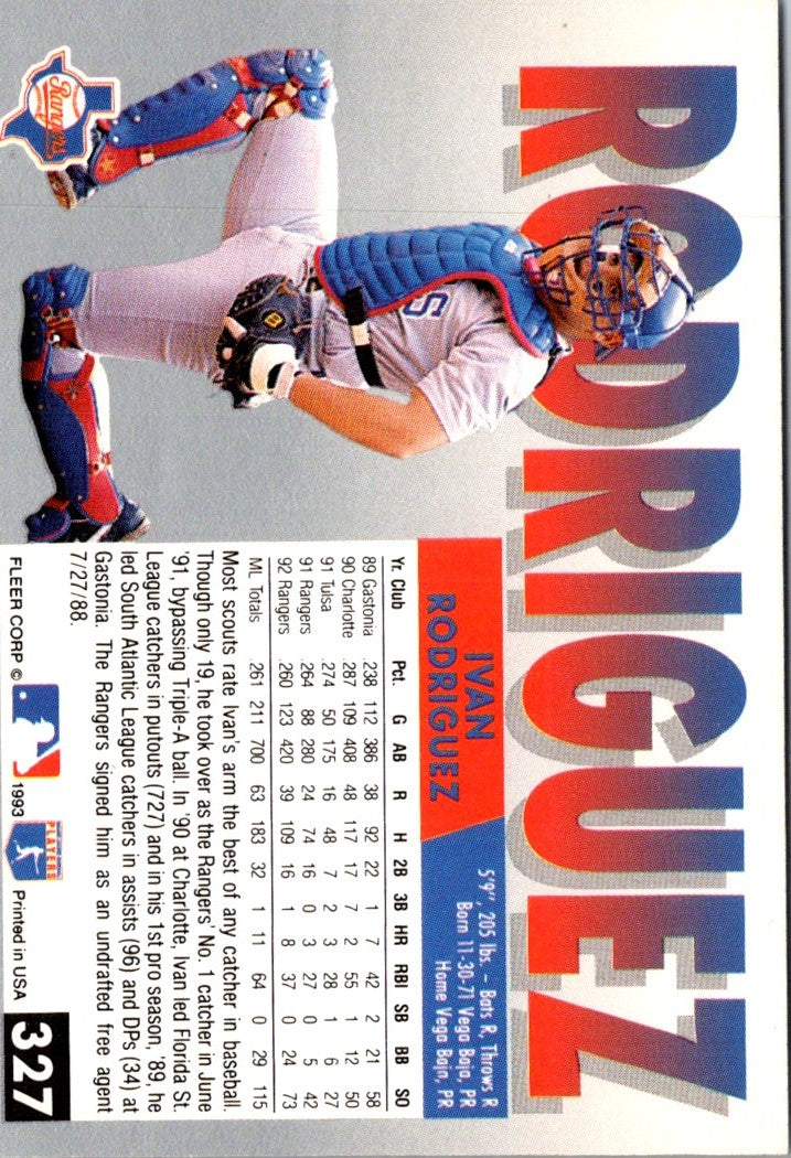 1993 Fleer Ivan Rodriguez