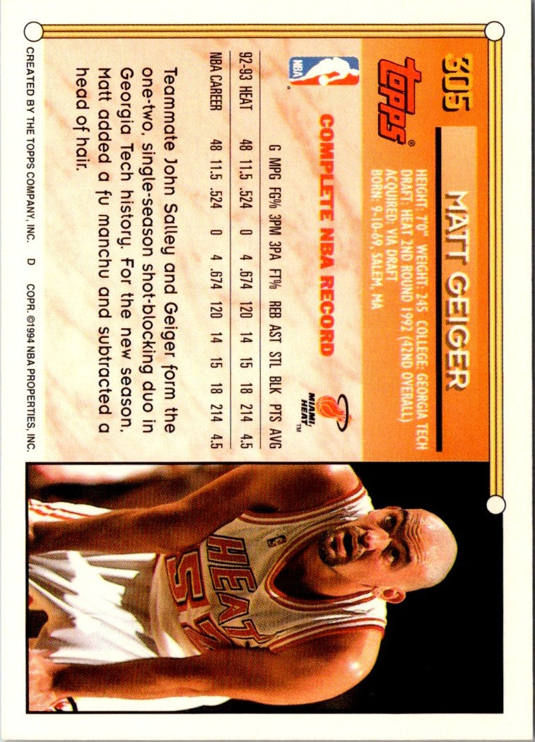 1993 Topps Matt Geiger