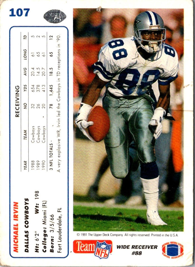 1991 Upper Deck Michael Irvin