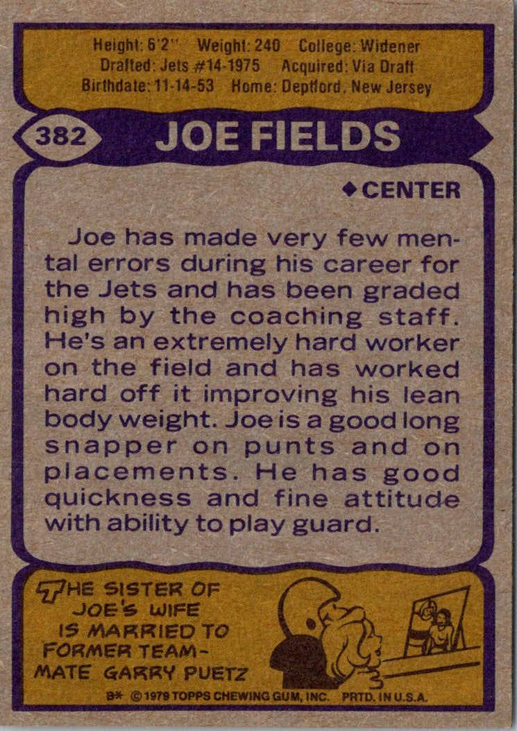 1979 Topps Joe Fields