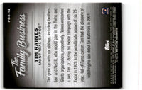 2019 Topps Chrome Update Edition The Family Business Tim Raines #FBC-12