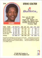 1989 Hoops Steve Colter #214 Rookie