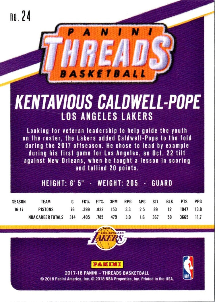 2017 Panini Threads Kentavious Caldwell-Pope