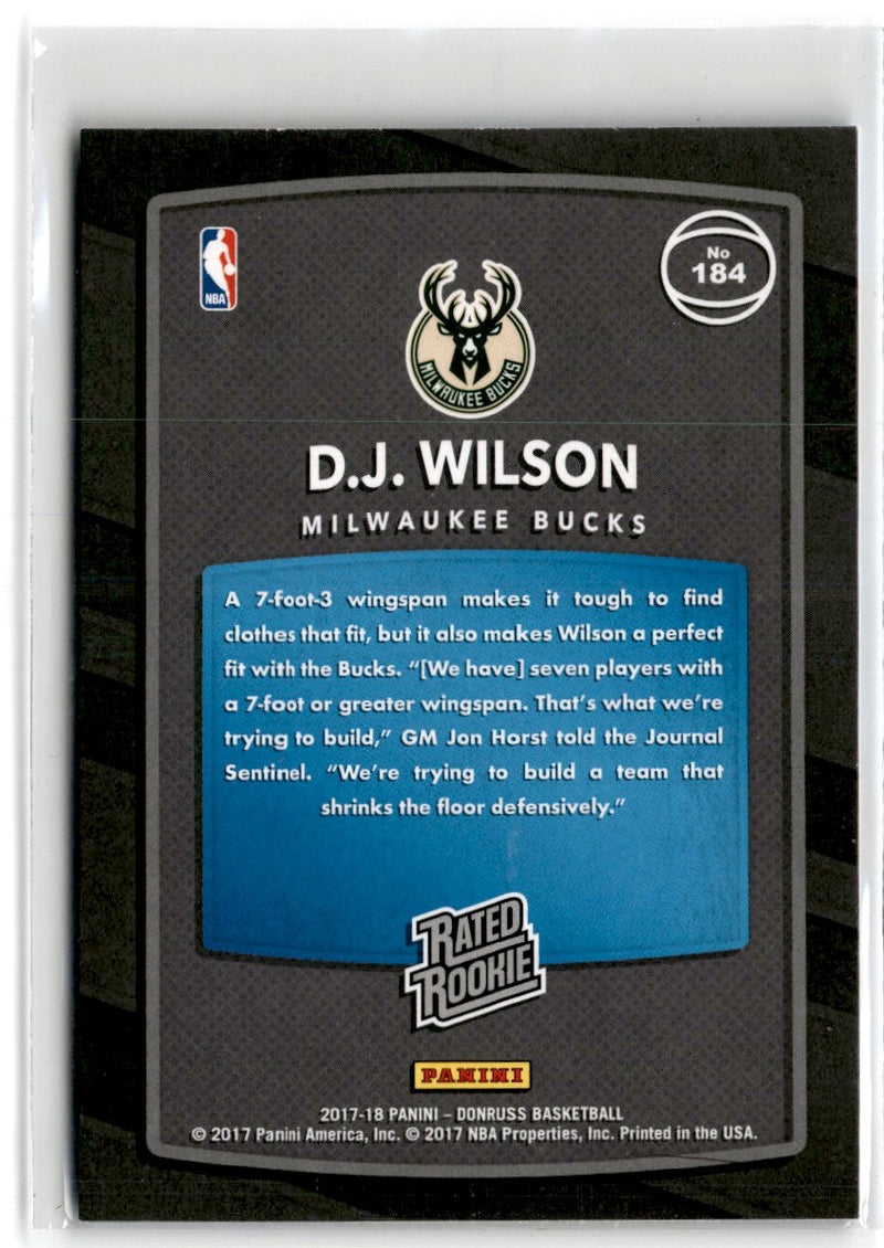 2017 Donruss Optic Rated Rookie Shock D.J. Wilson