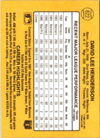 1987 Donruss Dave Henderson #622