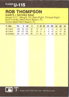1986 Fleer Update Rob Thompson #U-115