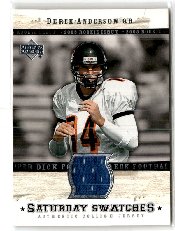 2005 Upper Deck Rookie Debut Saturday Swatches Derek Anderson #SA-DA