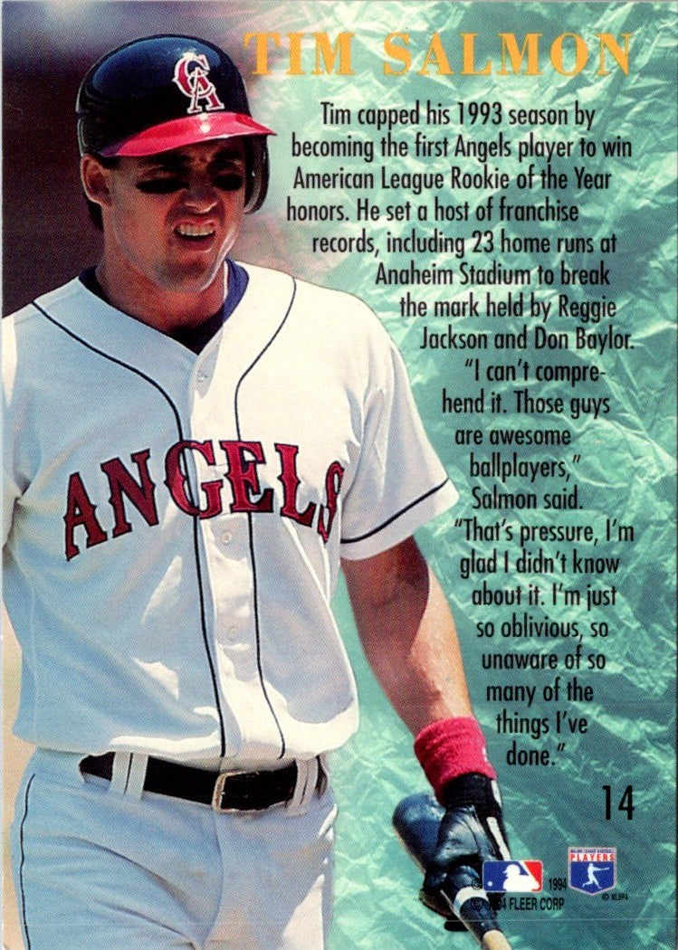 1994 Fleer Tim Salmon A.L. Rookie of the Year Tim Salmon