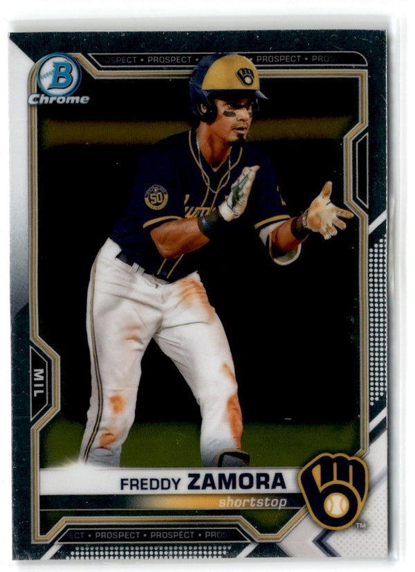 2021 Bowman Chrome Prospects Atomic Refractor Freddy Zamora #BCP-2