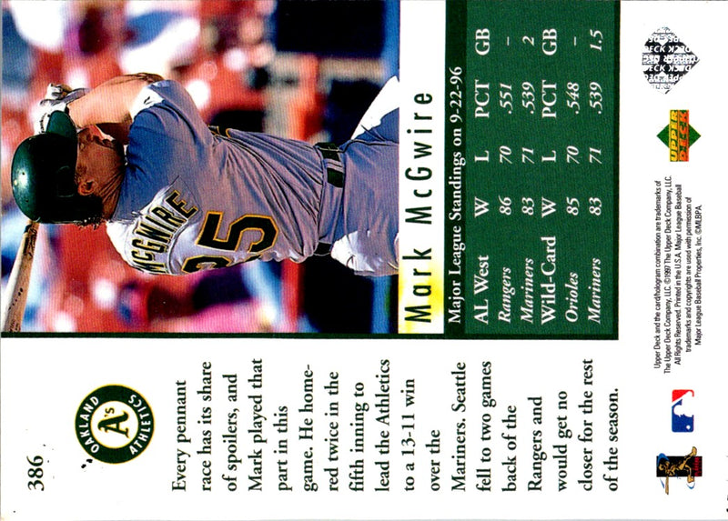 1997 Upper Deck Mark McGwire