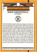 1989 Donruss Super Diamond Kings Mike Greenwell #1