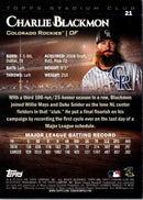 2018 Topps Throwback Thursday Colorado Rockies