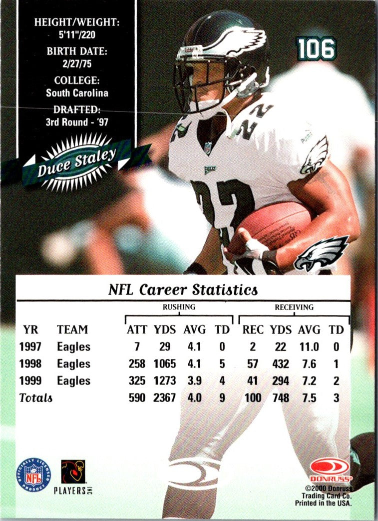 2000 Donruss Duce Staley