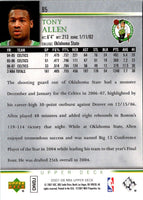 2007 Upper Deck Tony Allen #85