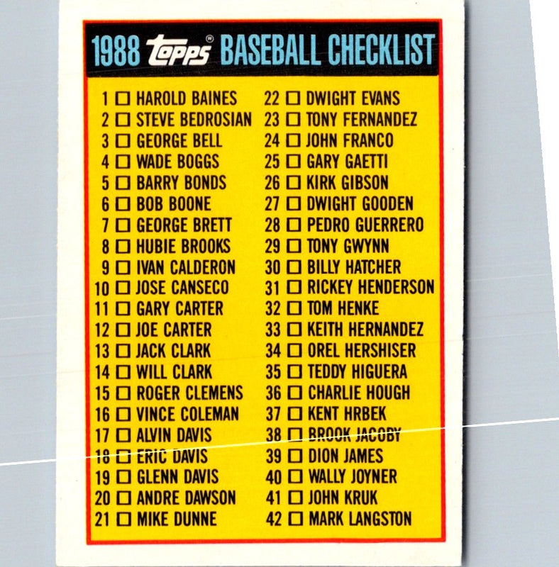 1988 Topps Stickers Super Star Backs Tony Fernandez #43